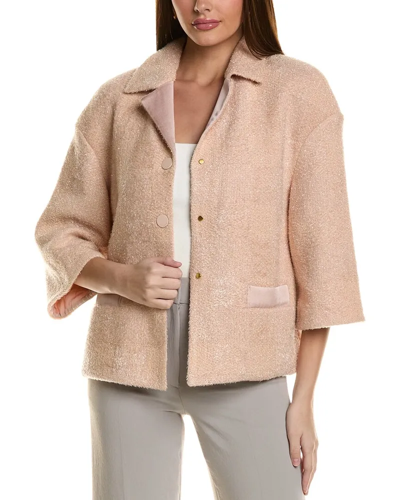 ST. JOHN Gingham Jacket Pink