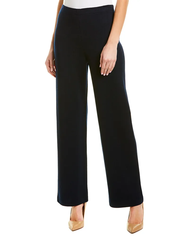 ST. JOHN Wool-Blend Pant Blue
