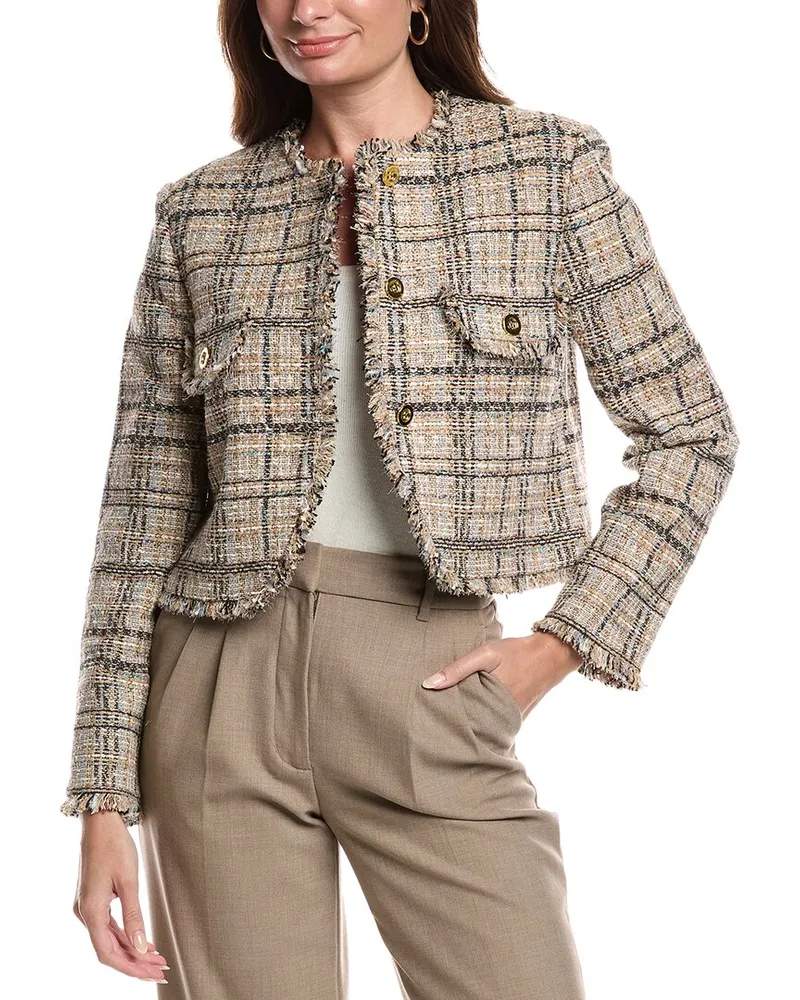 ST. JOHN Tweed Jacket Brown