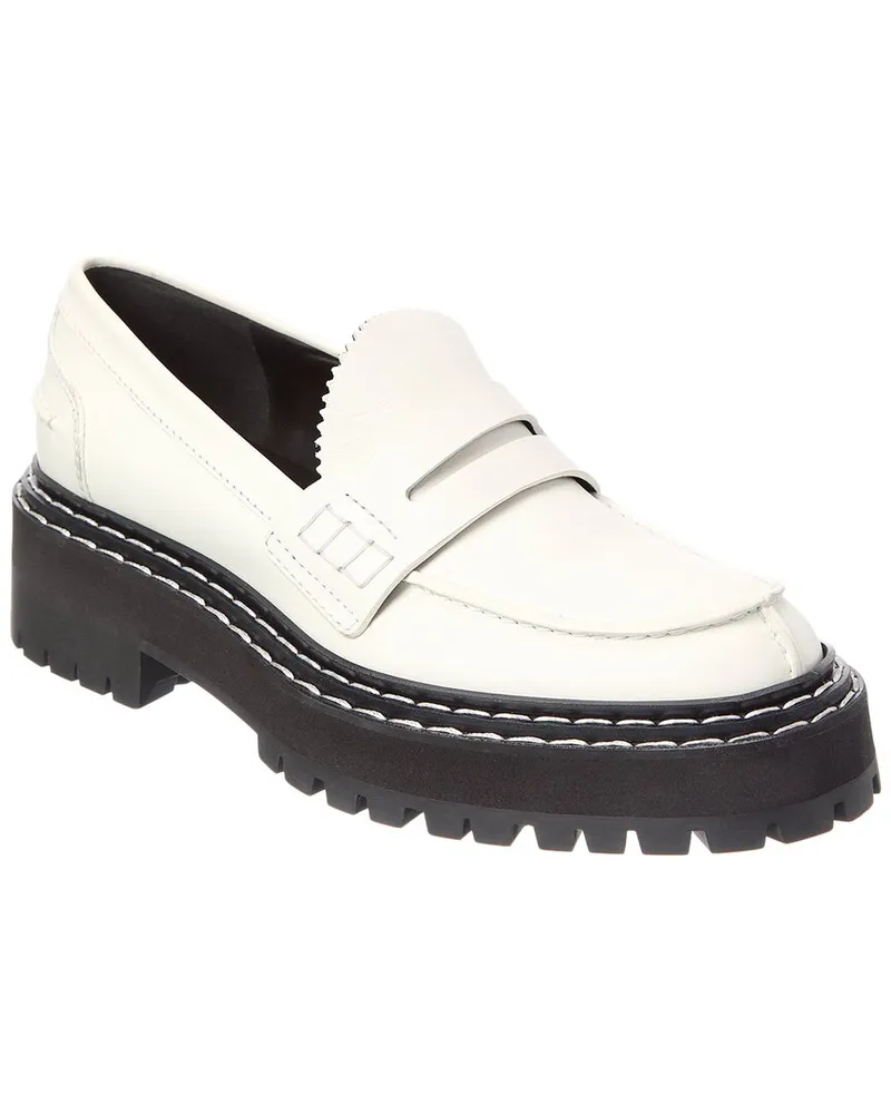 Proenza Schouler Leather Platform Loafer White