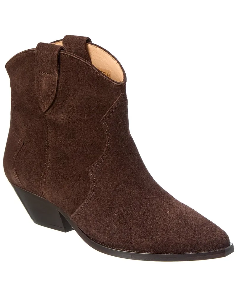 Isabel Marant Dewina Suede Bootie Brown
