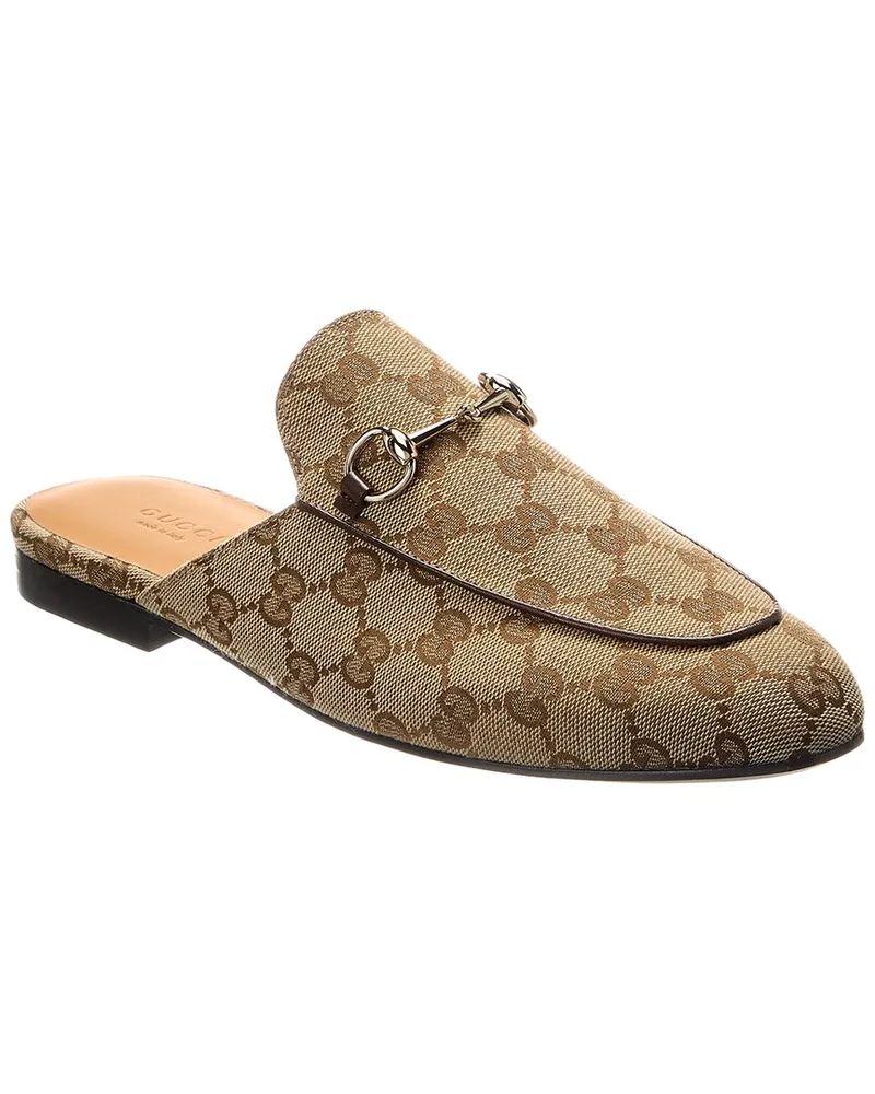 Gucci Princetown GG Canvas Mule Brown
