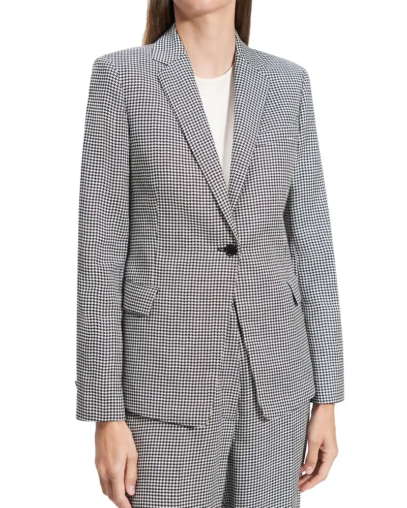 Theory Slim Fit Linen-Blend Blazer Nocolor