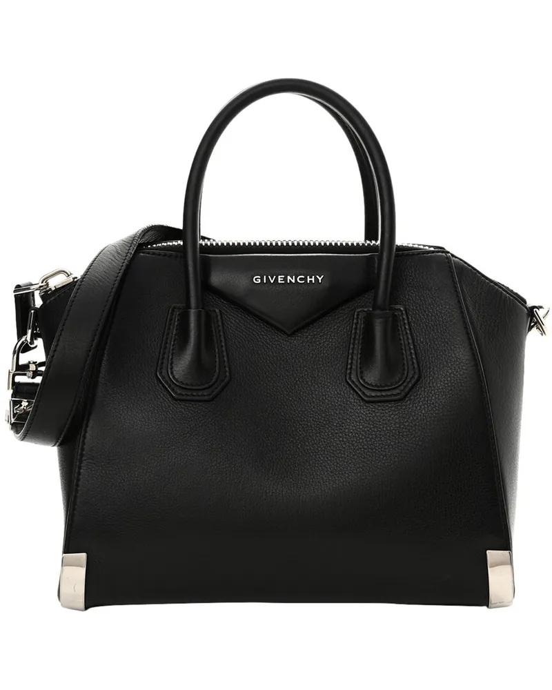 Givenchy Black Calfskin Leather Shiny Lord Mini Antigona (Authentic Pre-Loved Nocolor
