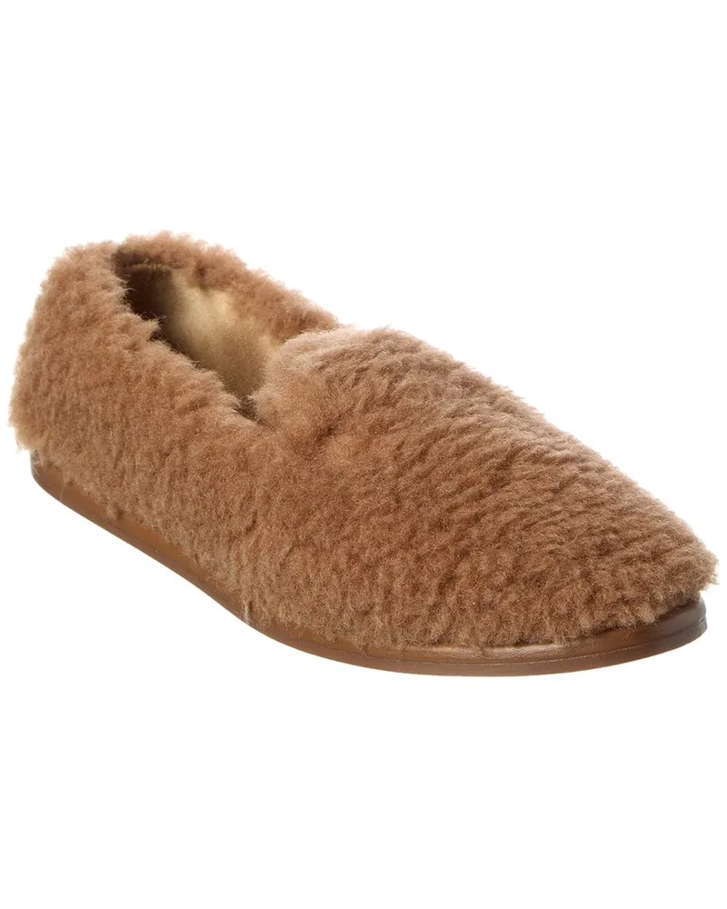 Max Mara Feliac Shearling Loafer Brown