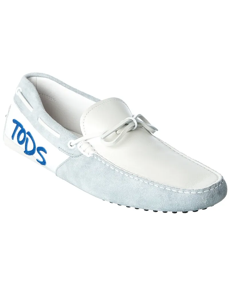 TOD'S TOD’s Gommino Leather & Suede Loafer White