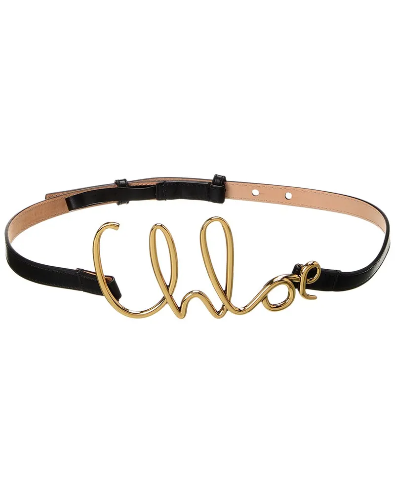 Chloé Iconic Small Leather Belt Black