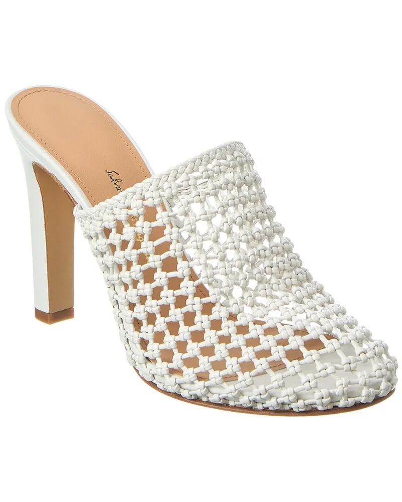 Ferragamo Ellas X5 Leather Mule White