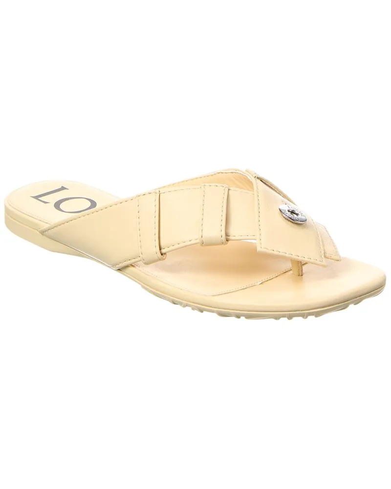 Loewe Toy Panta Leather Sandal White