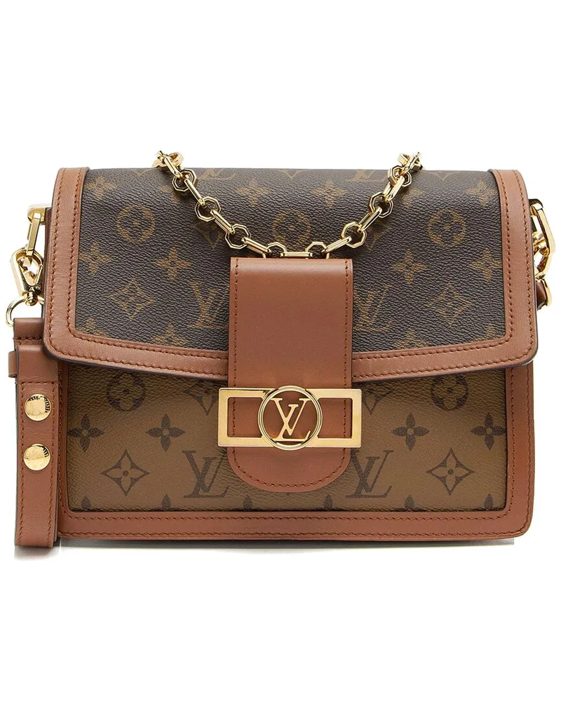 Louis Vuitton Brown Reverse Monogram Dauphine MM (Authentic Pre-Loved Nocolor