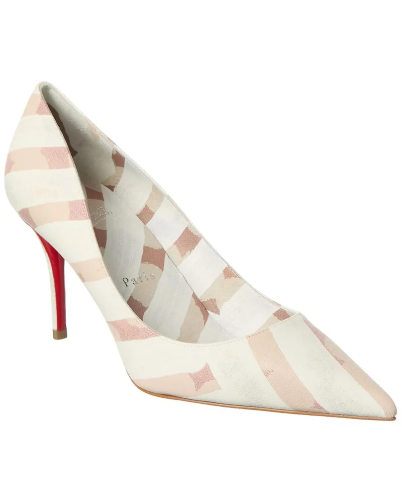 Christian Louboutin Miss Z 80 Linen Pump White