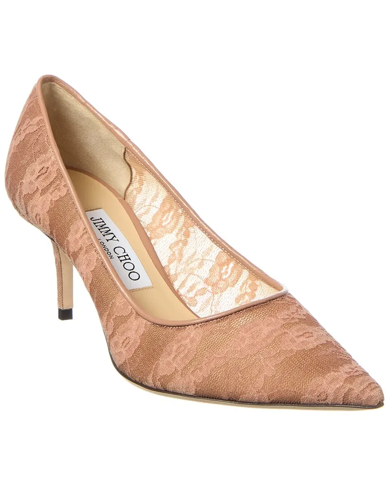 Jimmy Choo Love 65 Lace & Leather Pump Pink