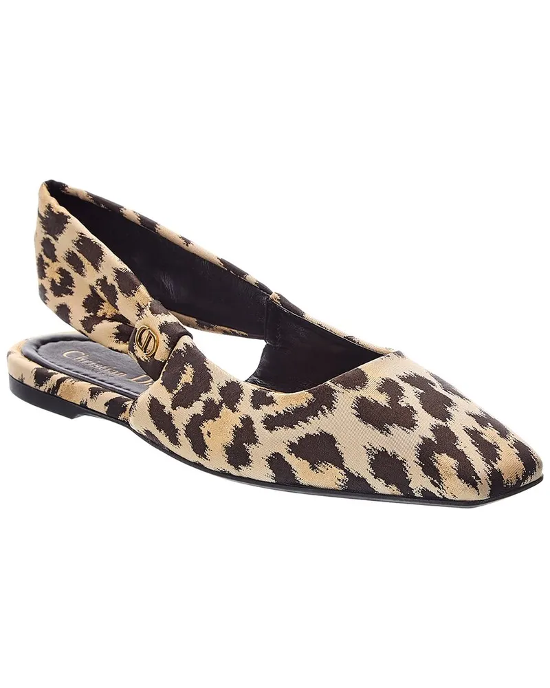 Dior Mizza Slingback Flat Brown