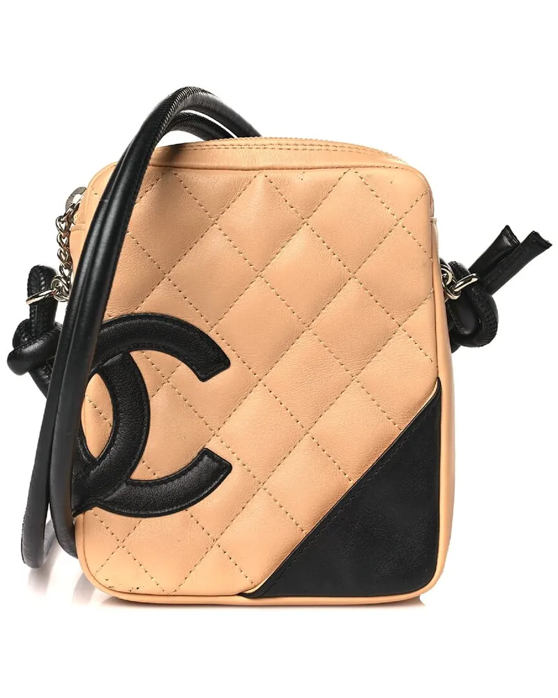 Chanel Beige Leather Cambon Crossbody (Authentic Pre-Loved Nocolor