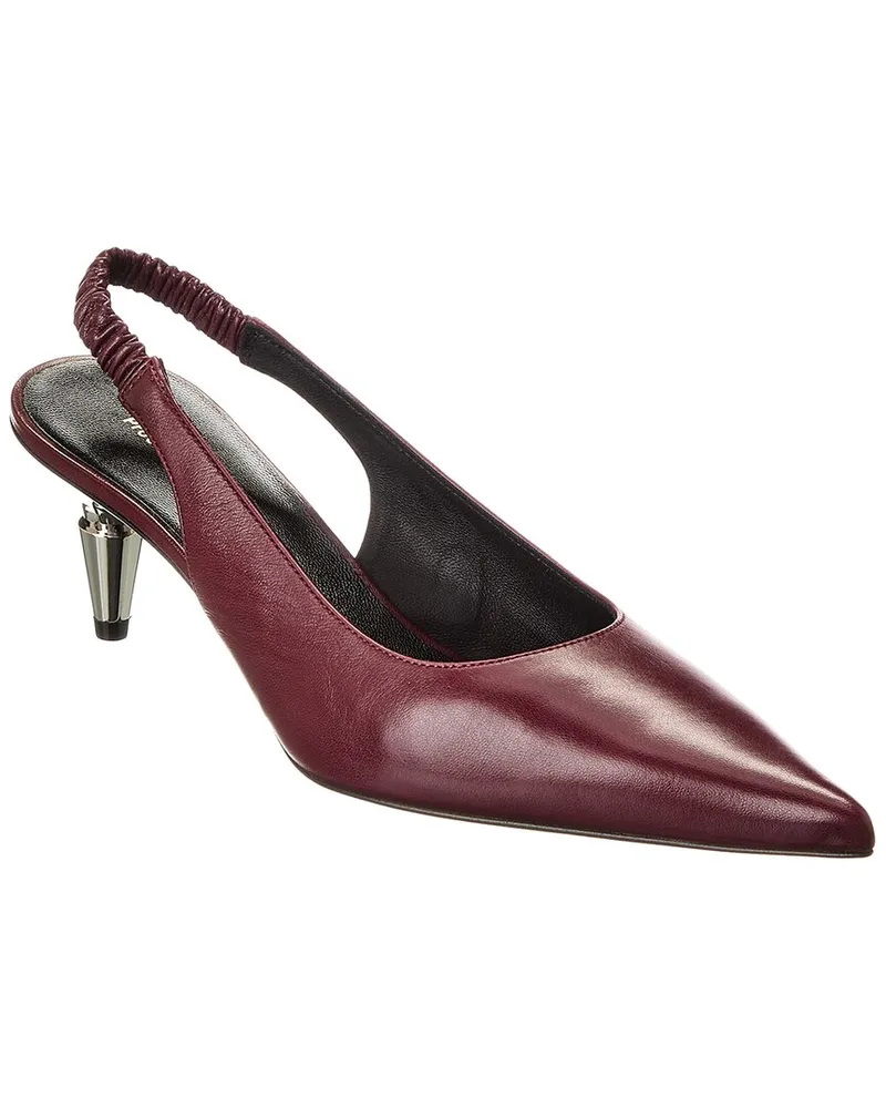 Proenza Schouler Spike Leather Slingback Pump Red