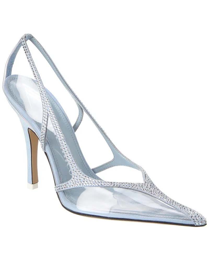 ATTICO Vinyl & Suede Pump Blue