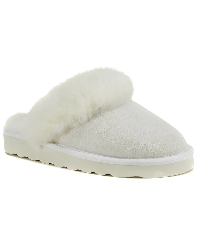 Australia Luxe Mool Suede Slipper White