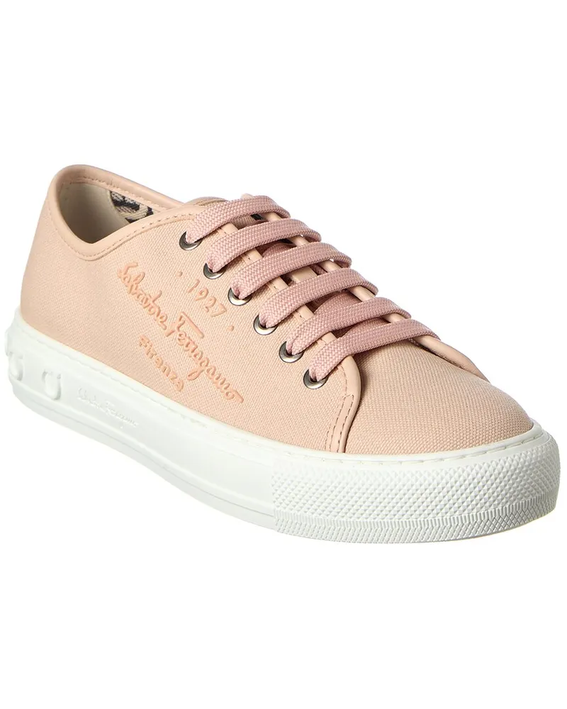 Ferragamo Mediterr Eco Canvas Sneaker Pink