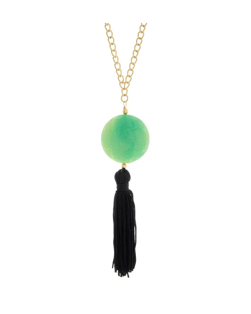 Kenneth Jay Lane 18K Plated Pendant Necklace Nocolor
