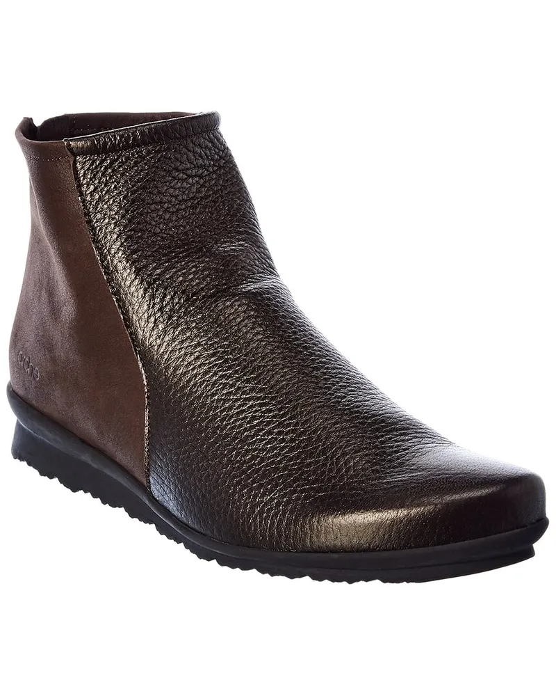 Arche Barky Suede & Leather Bootie Gold