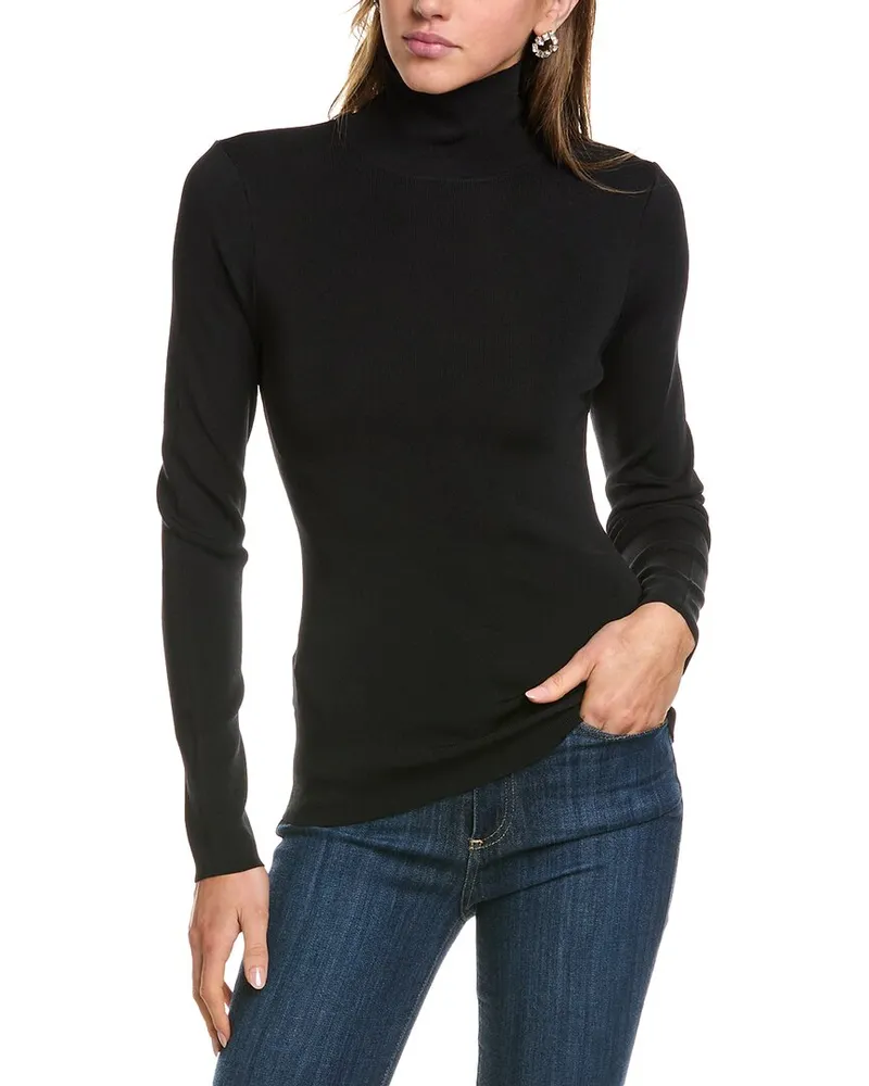 BCBGMAXAZRIA Mock Neck Pullover Black