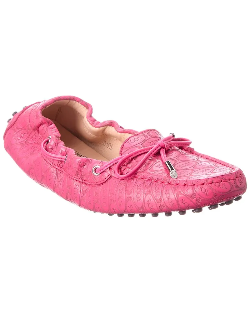 TOD'S Alber Elbaz Suede Loafer Pink