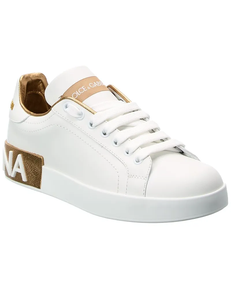 Dolce & Gabbana Portofino Leather Sneaker White