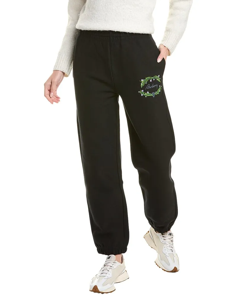 Burberry Thistle Logo Jogging Pant Black