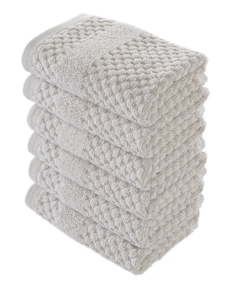 Alexis Antimicrobial Honeycomb Washcloth Pack of 6 Nocolor