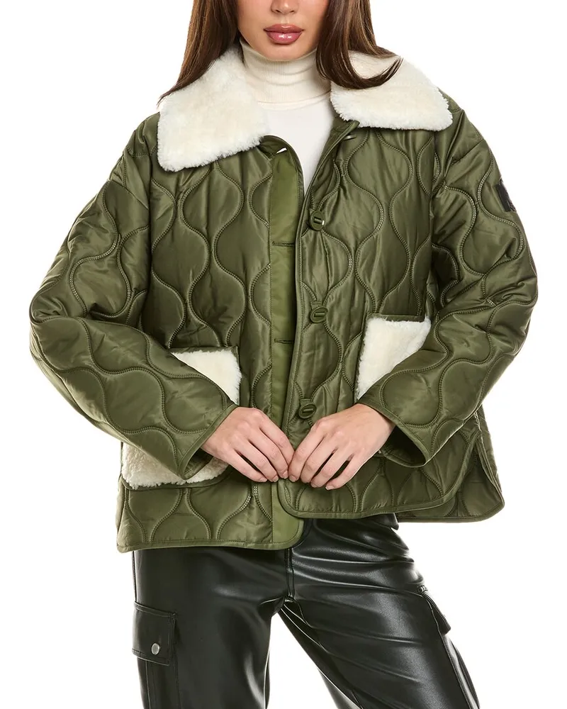Mackage Kenzy Wool Shearling Jacket Green
