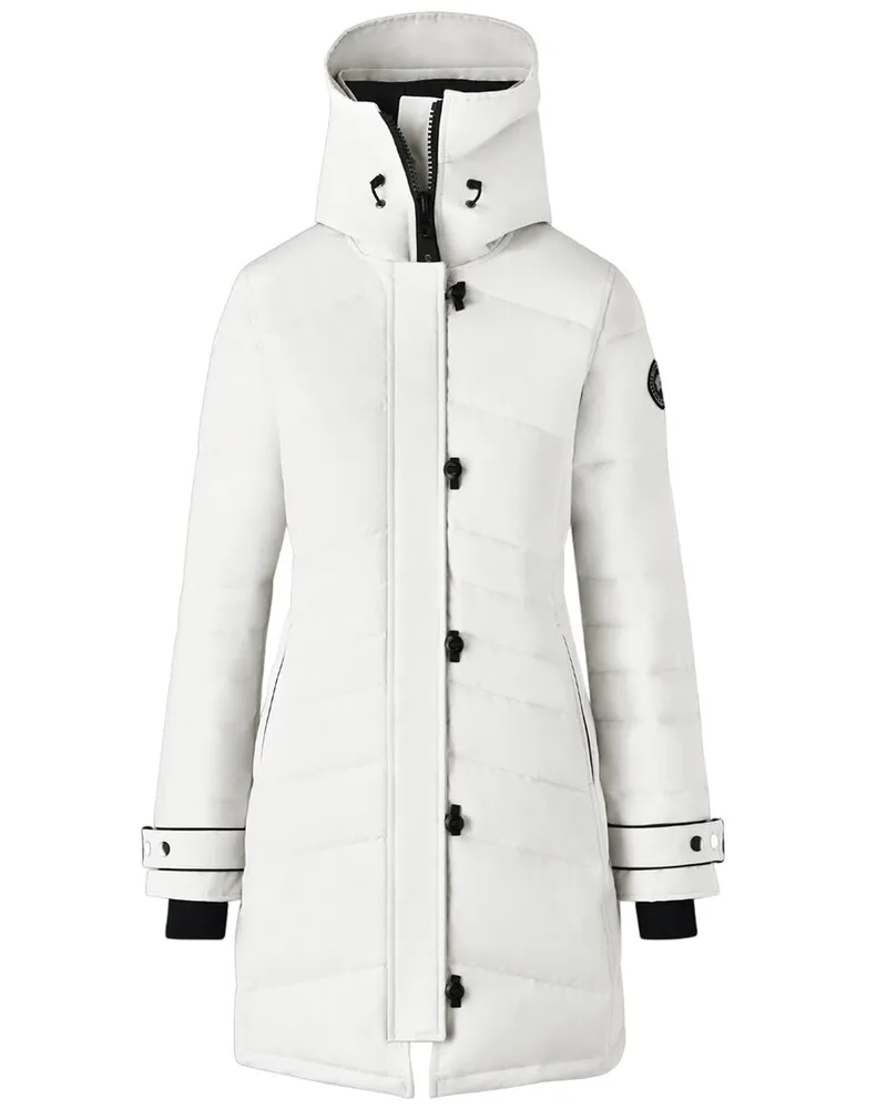 Canada Goose Lorette Parka Black Label Slim Fit Parka White