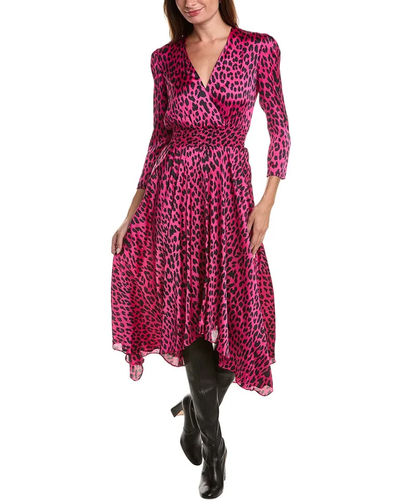 Maje Surplice Midi Dress Purple