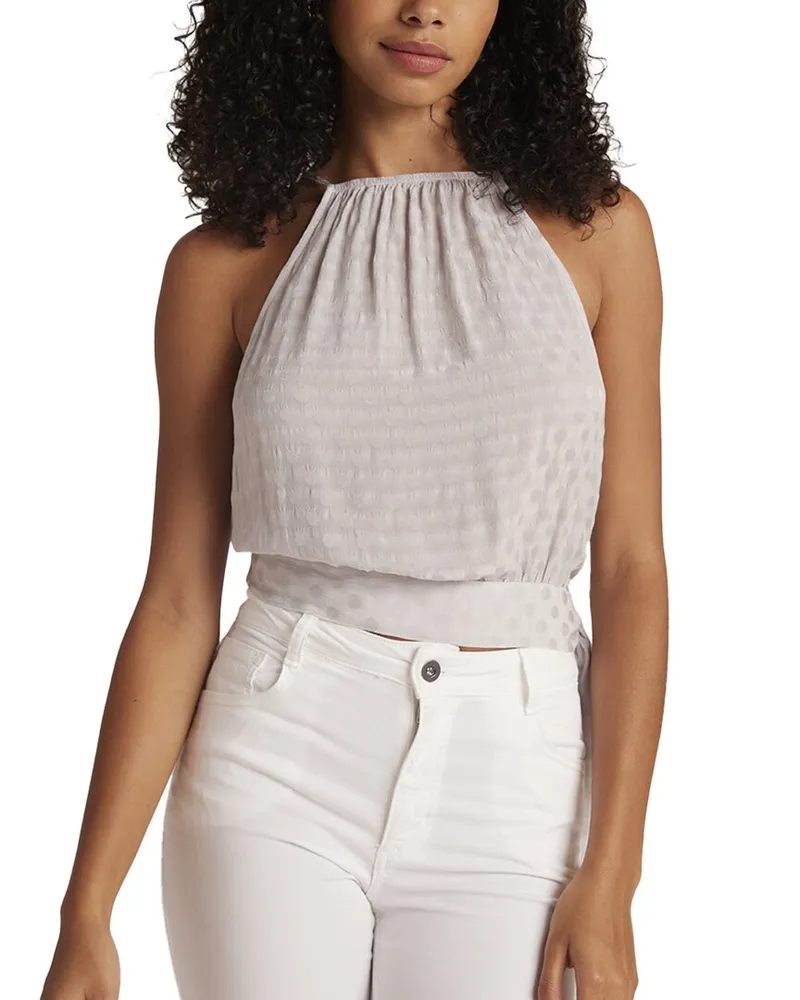 Bella Dahl Side Tie Button Halter Top Nocolor