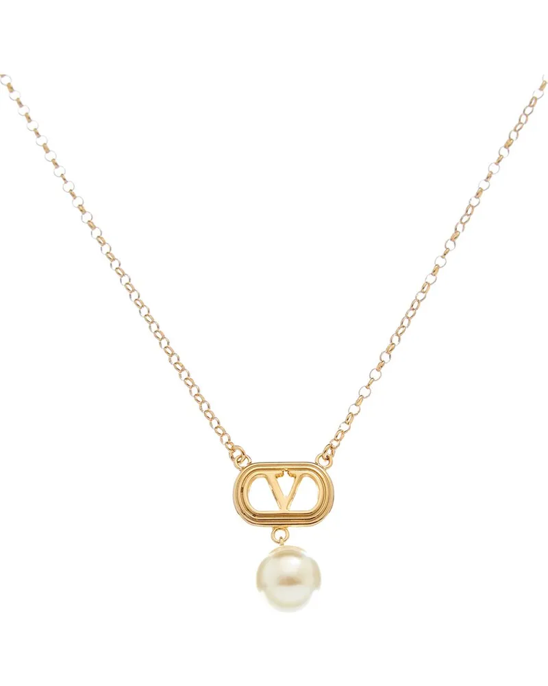 Valentino Garavani VLogo Pendant Necklace Nocolor
