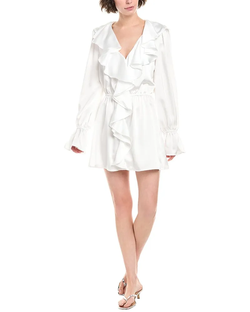 WeWoreWhat Ruffle Mini Dress White