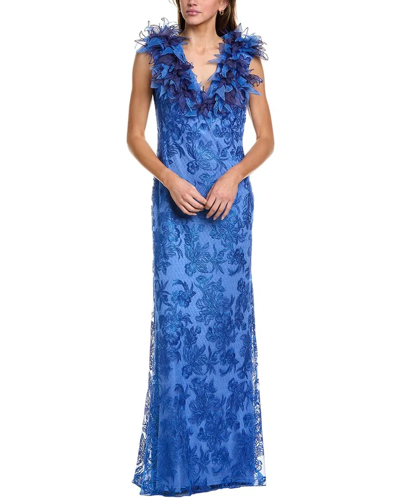 Tadashi Shoji Lace Gown Blue