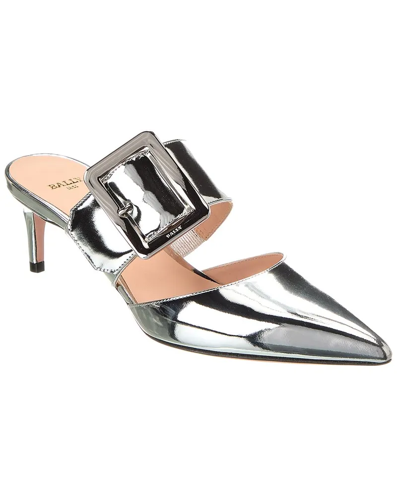 Bally Jemina 55 Patent Mule Metallic
