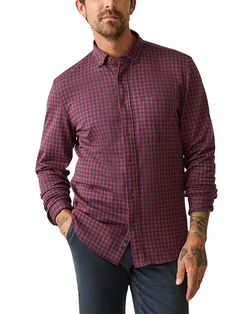 Faherty Coastline Knit Shirt Navy