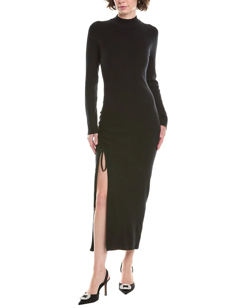 Michael Kors Wool-Bend Midi Dress Black