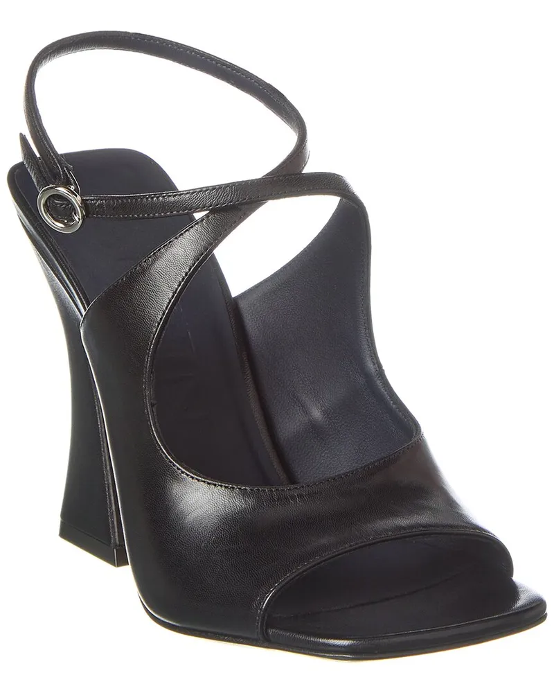 Lanvin Smile Leather Sandal Black
