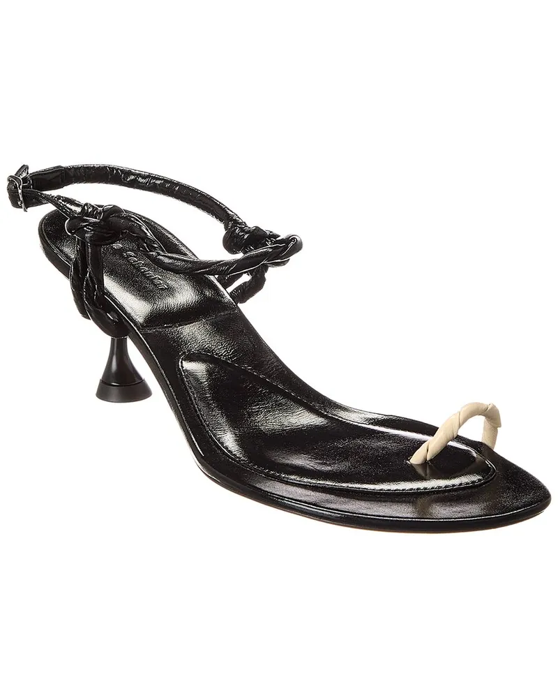 Proenza Schouler Tee Toe Leather Sandal Black