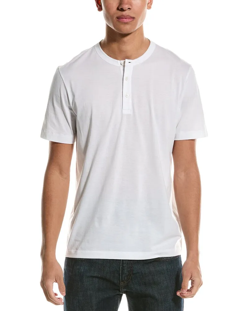 Theory Essential Henley Shirt White