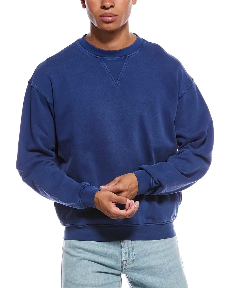 Frame Denim Vintage Wash Sweatshirt Blue