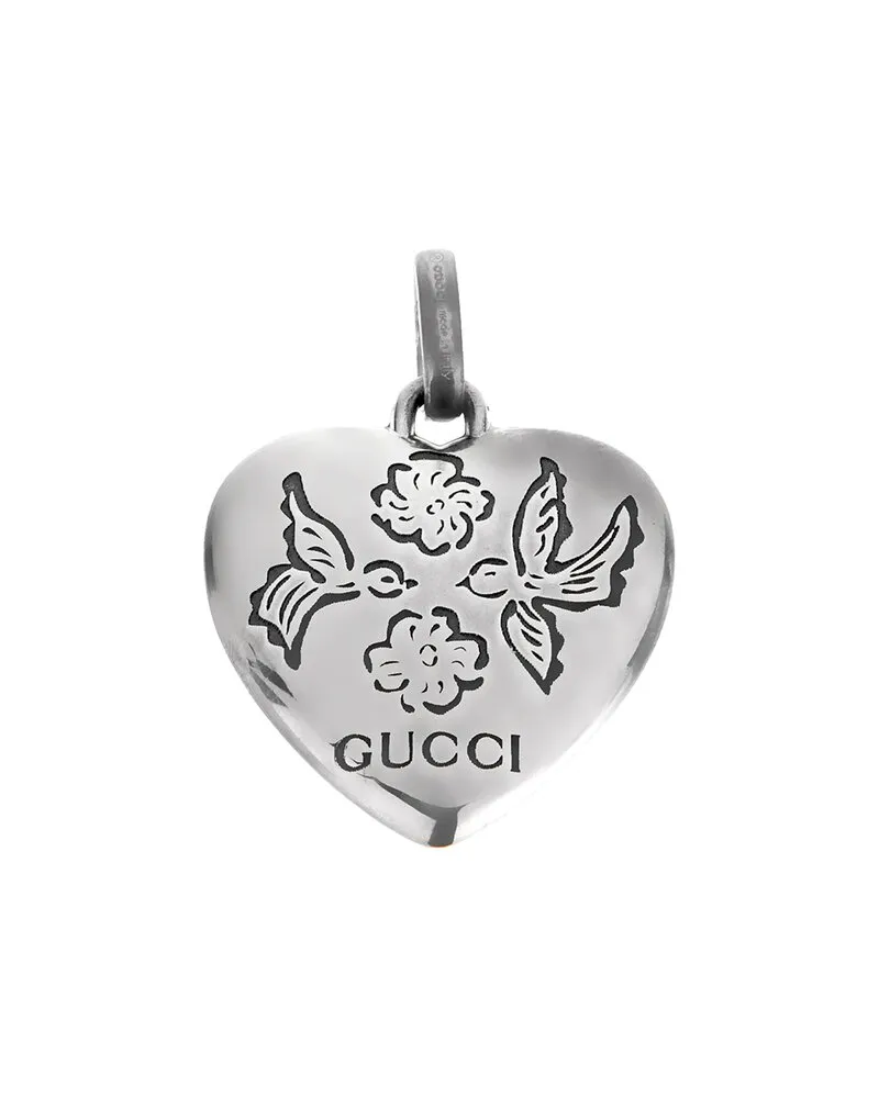 Gucci Silver Blind for Love Reversible Pendant Nocolor