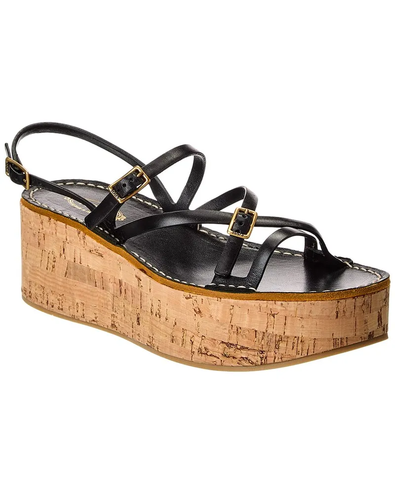 TOD'S TOD’s Leather Wedge Sandal Black