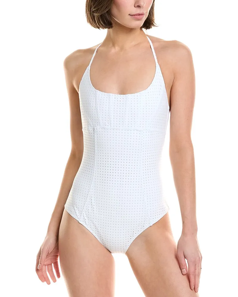 Lisa Marie Fernandez Corset Mailott One-Piece White
