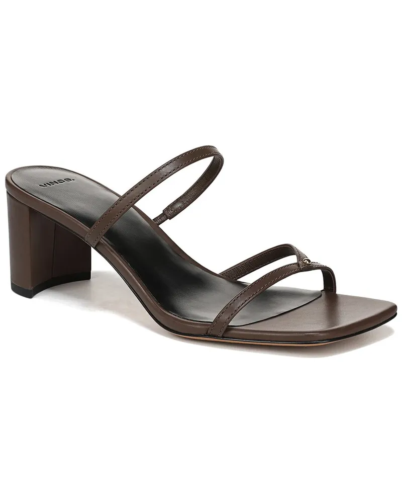 Vince Ona Leather Strappy Sandal Brown