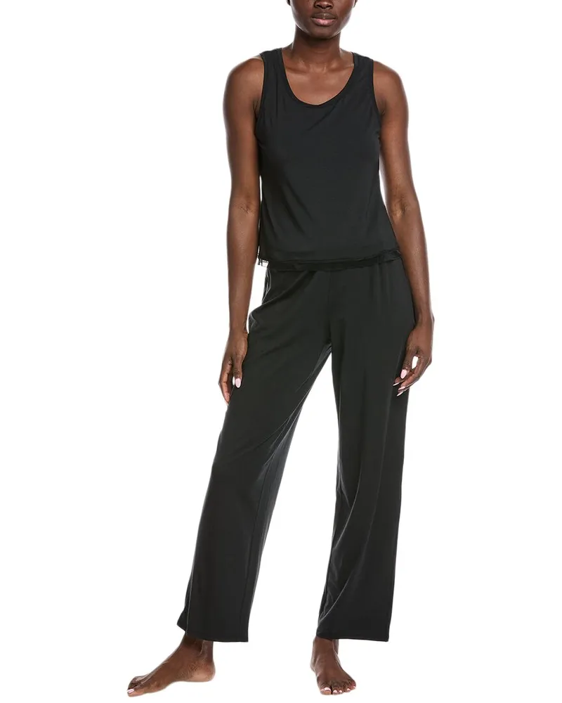 NATORI 2pc Blissful Essentials Top & Pant Set Black