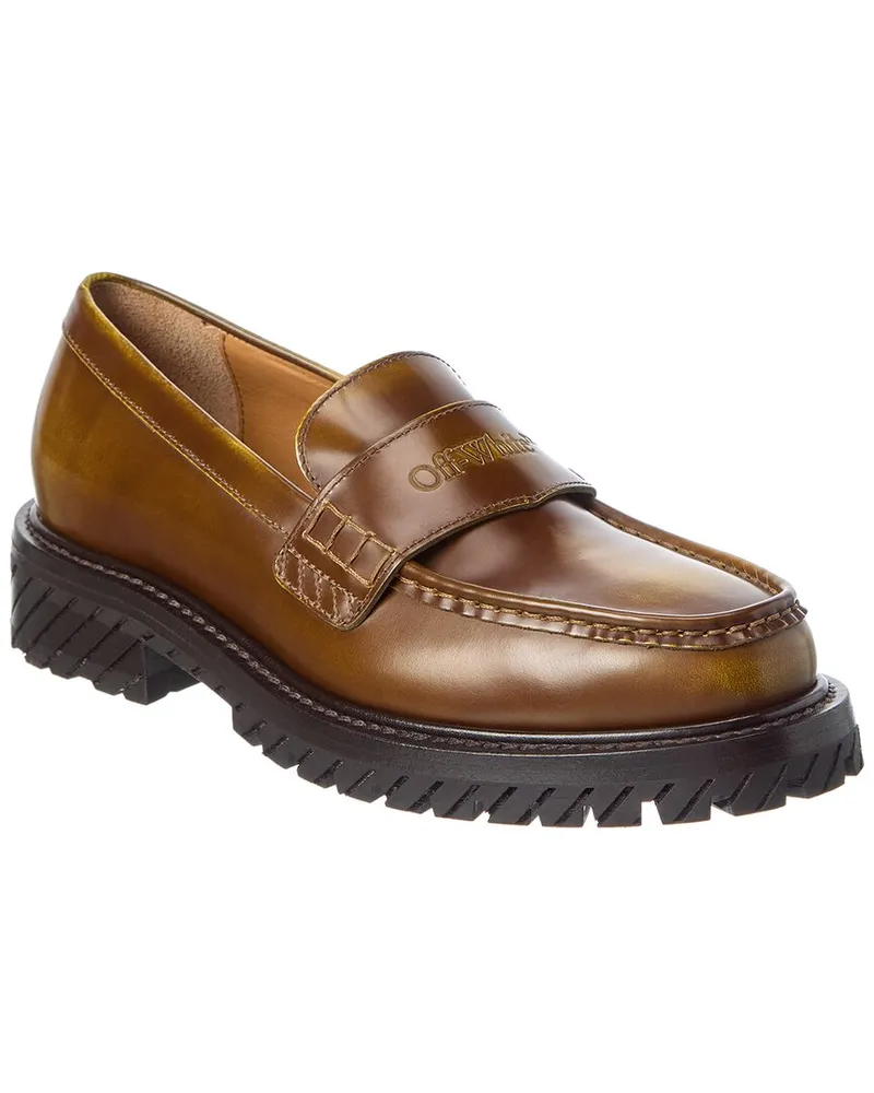 OFF-WHITE Off-White™ Combat Shade Leather Loafer Green