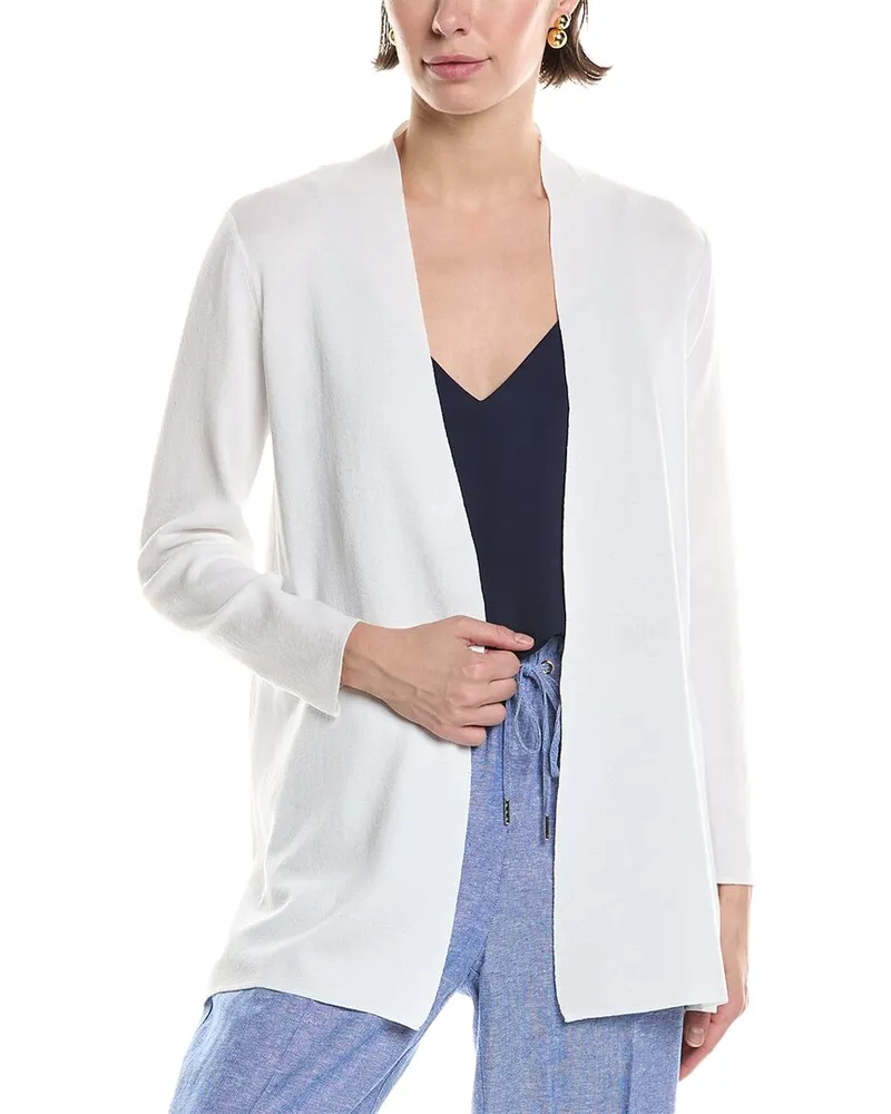 Anne Klein Nappa Cardigan White